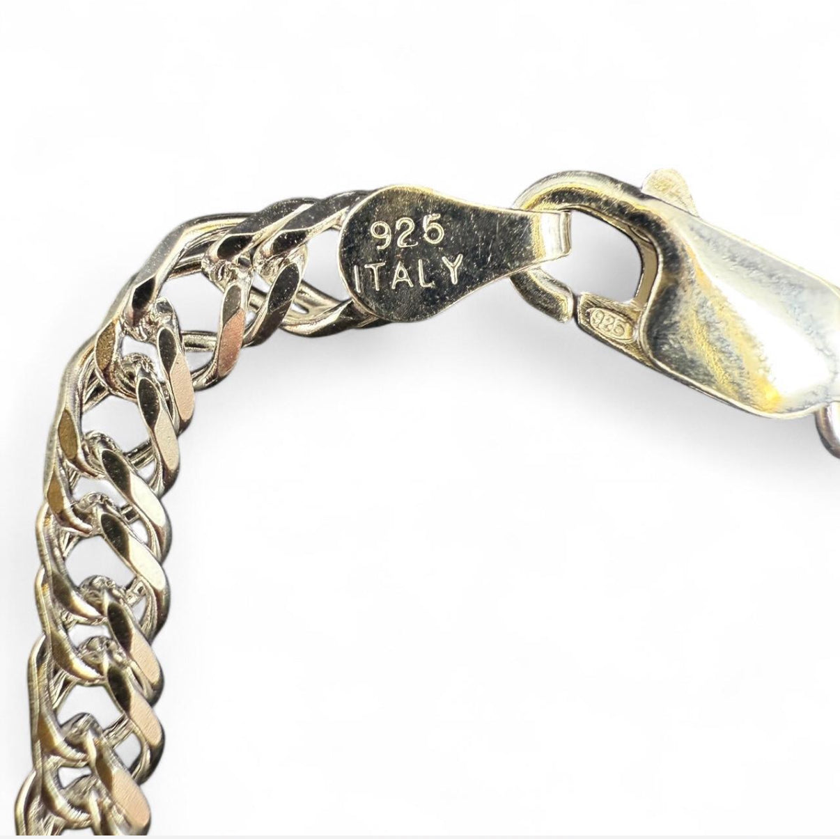 8” Sterling Silver Double Rombo Bracelet