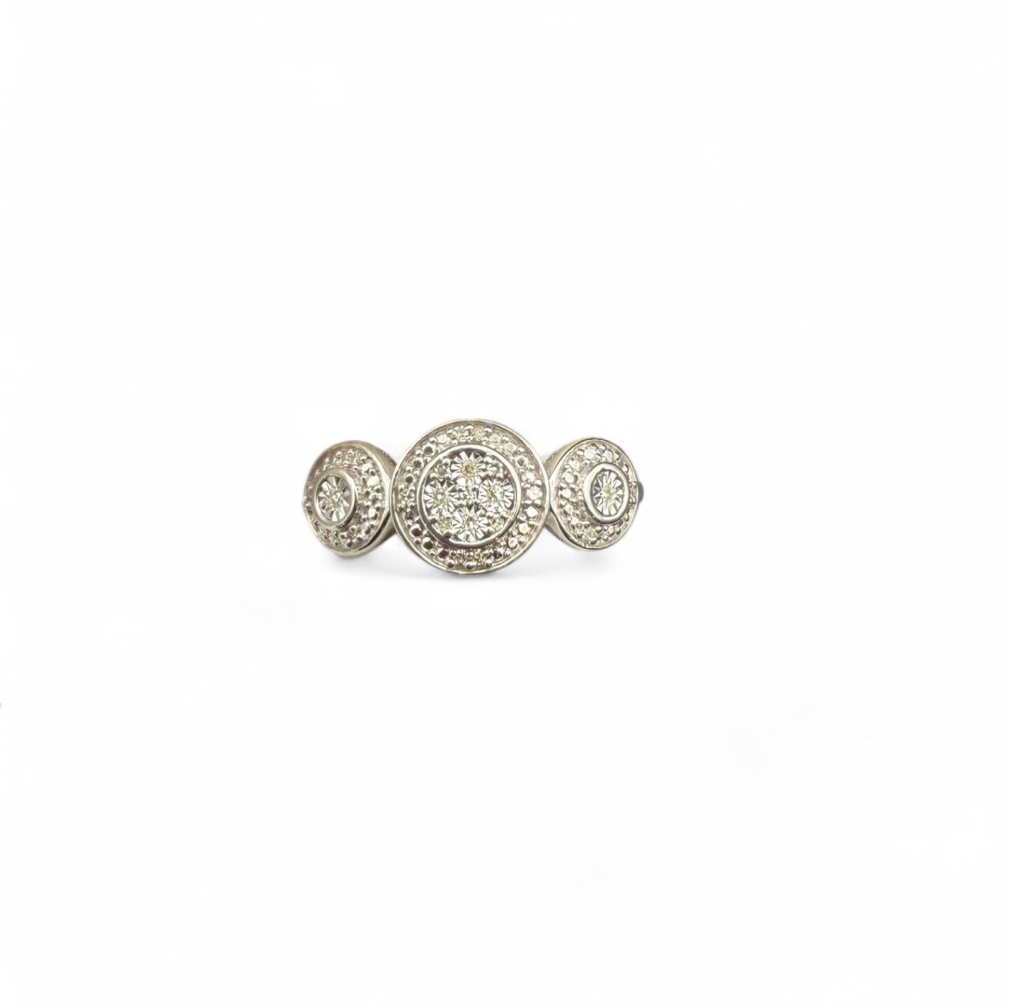 Sterling Silver + Natural Diamond Ring