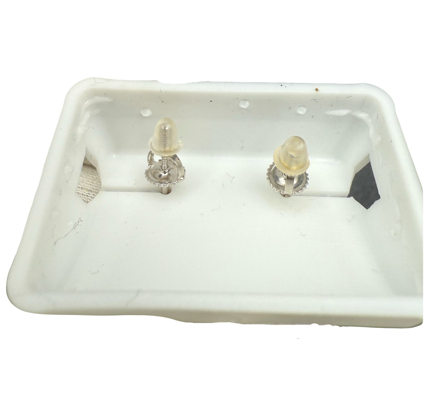 Sterling Silver + Moissanite Stud Earrings