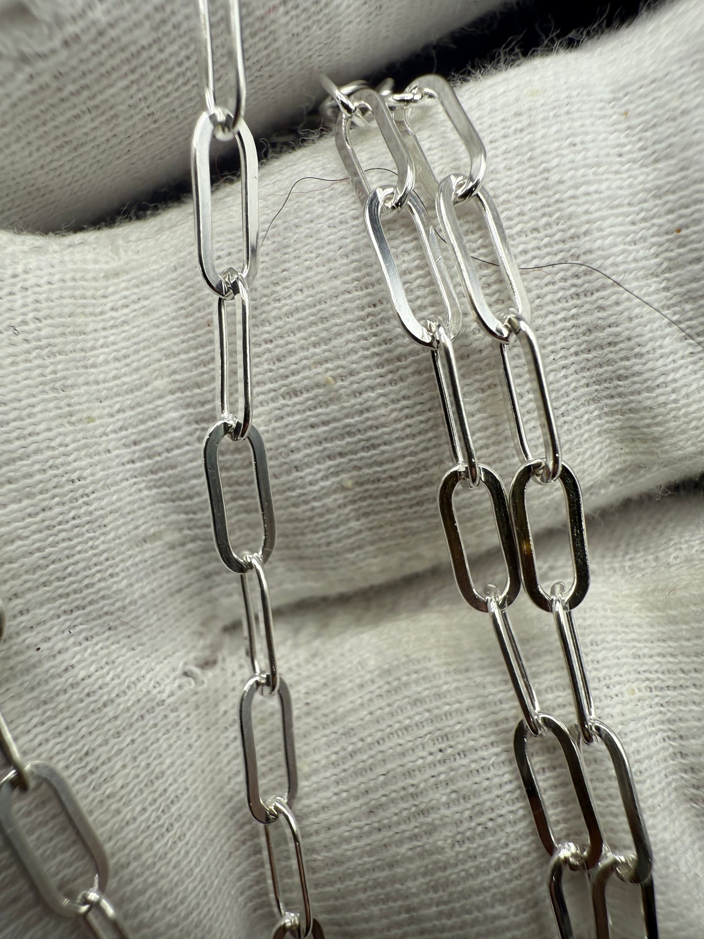18” Sterling Silver Paperclip Chain Necklace