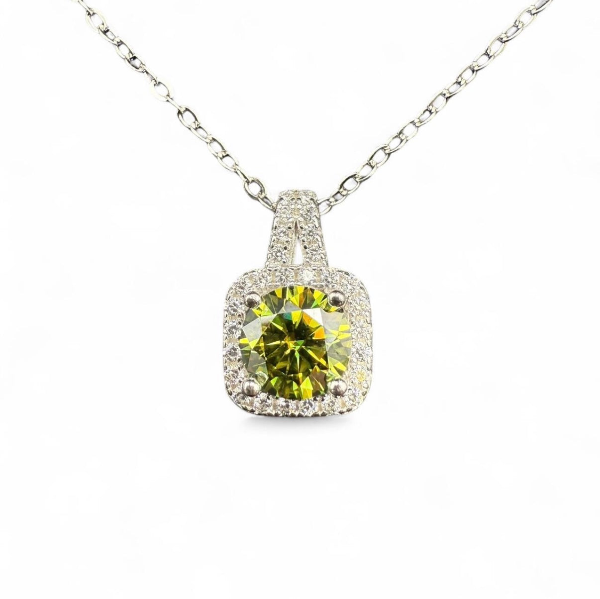 Sterling Silver + Moissanite Necklace and Pendant