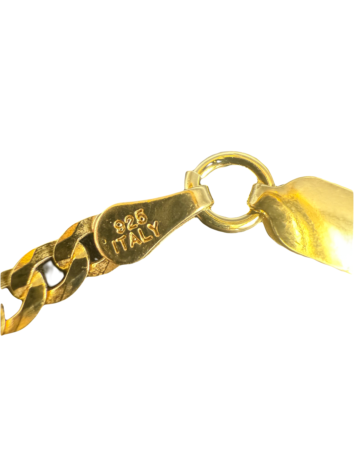 Diamond Cut 14K Gold Plated Sterling Silver Cuban Necklace