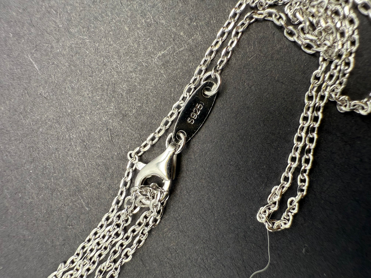 Black Moissanite Sterling Silver Clover Necklace