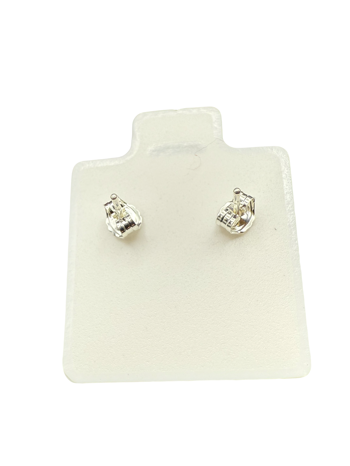 Sterling Silver Topaz Stud Earrings