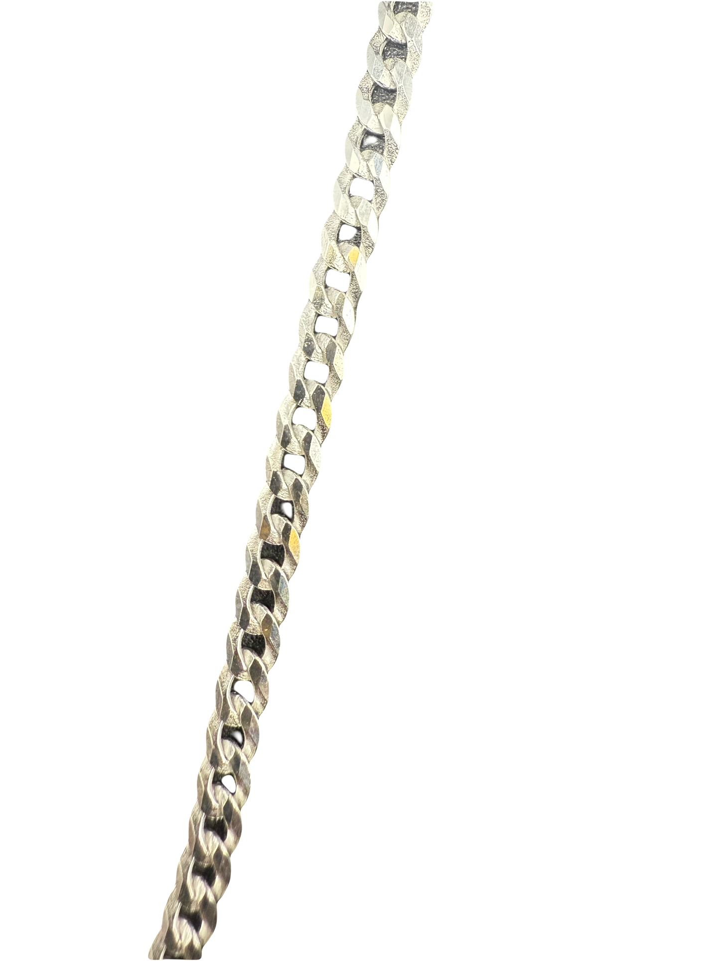 Diamond Cut Sterling Silver Cuban Necklace