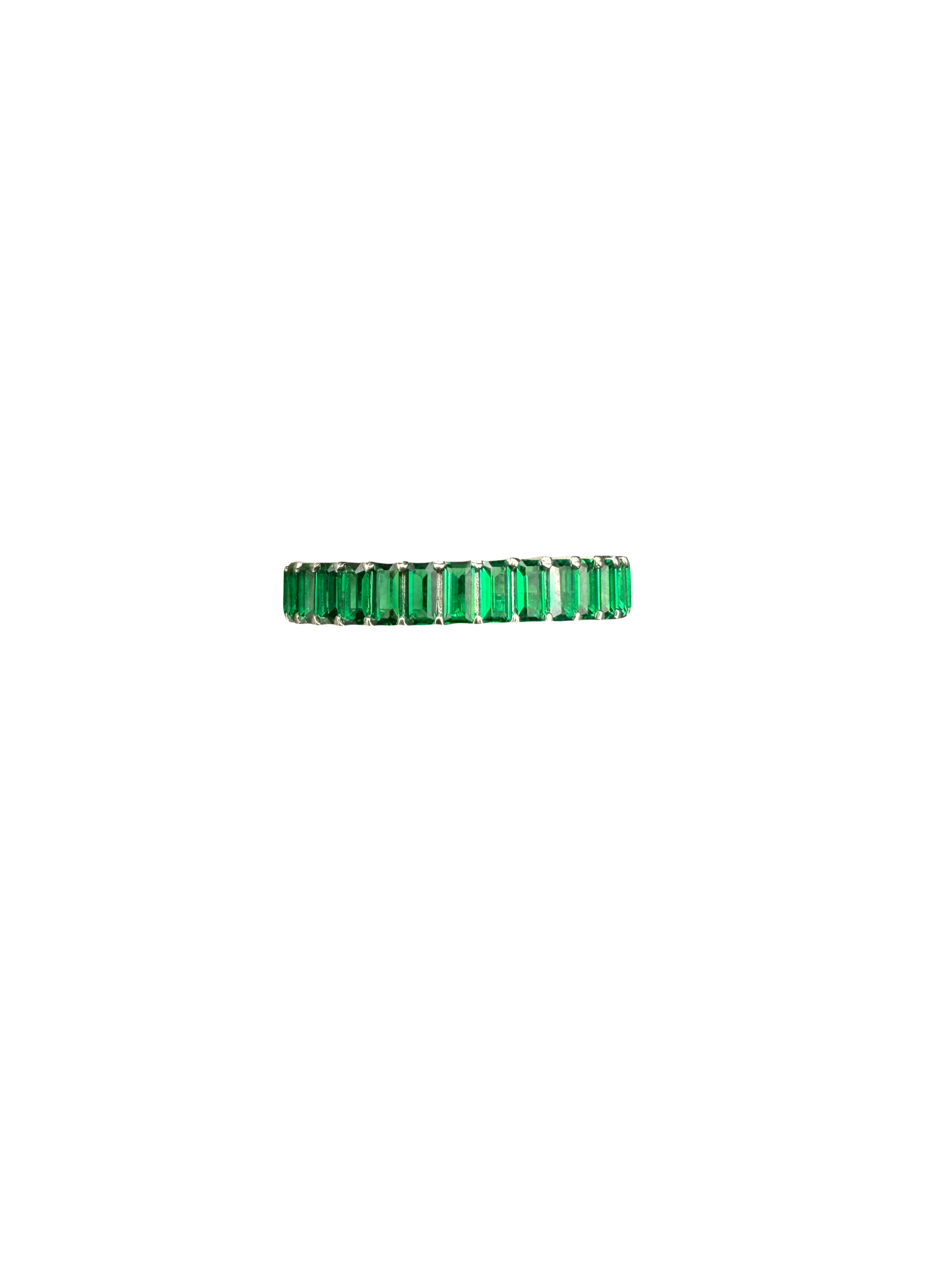 Sterling Silver Emerald CZ Ring