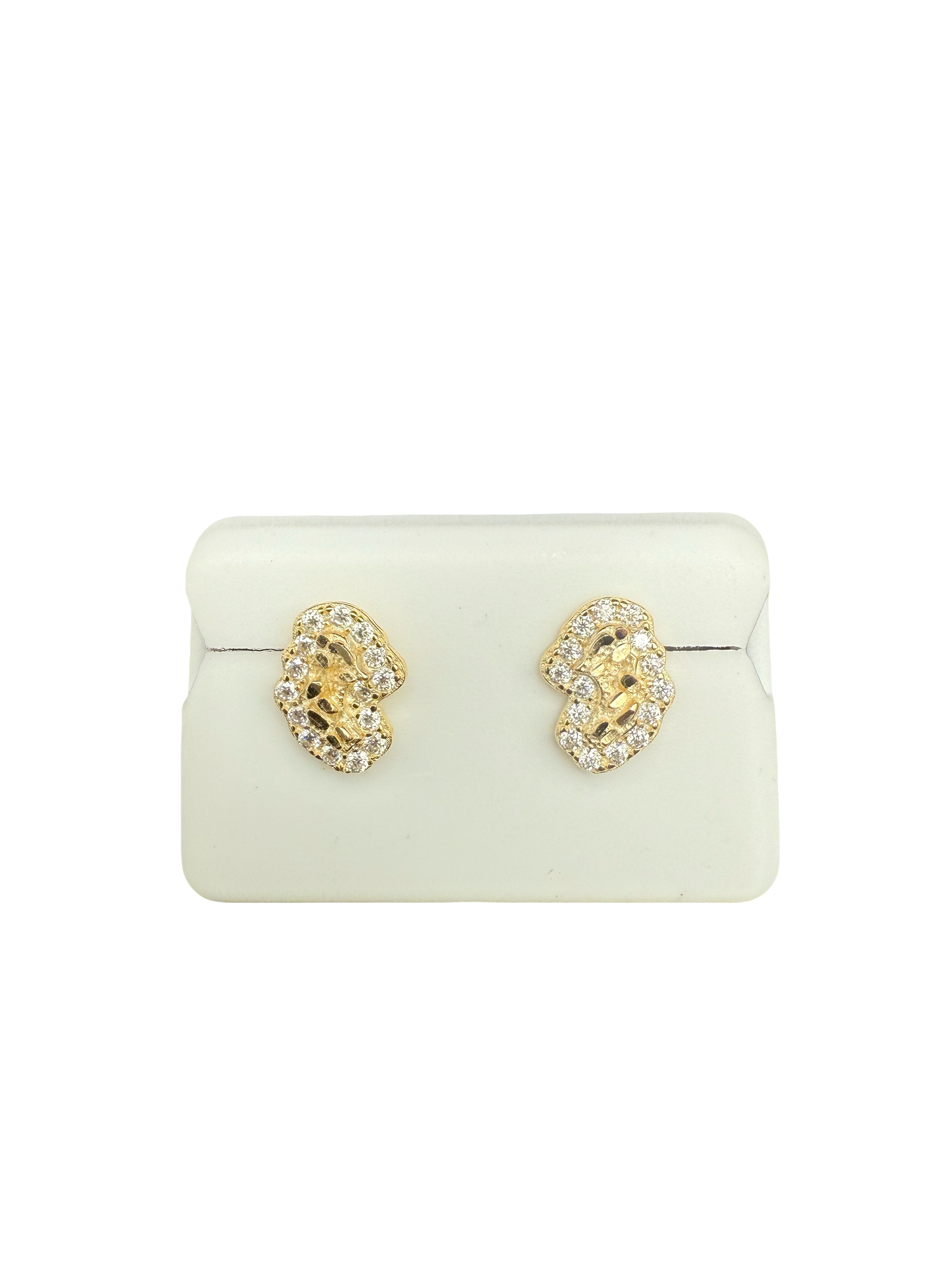 14K Gold Plated Sterling Silver + Moissanite Cluster Earrings