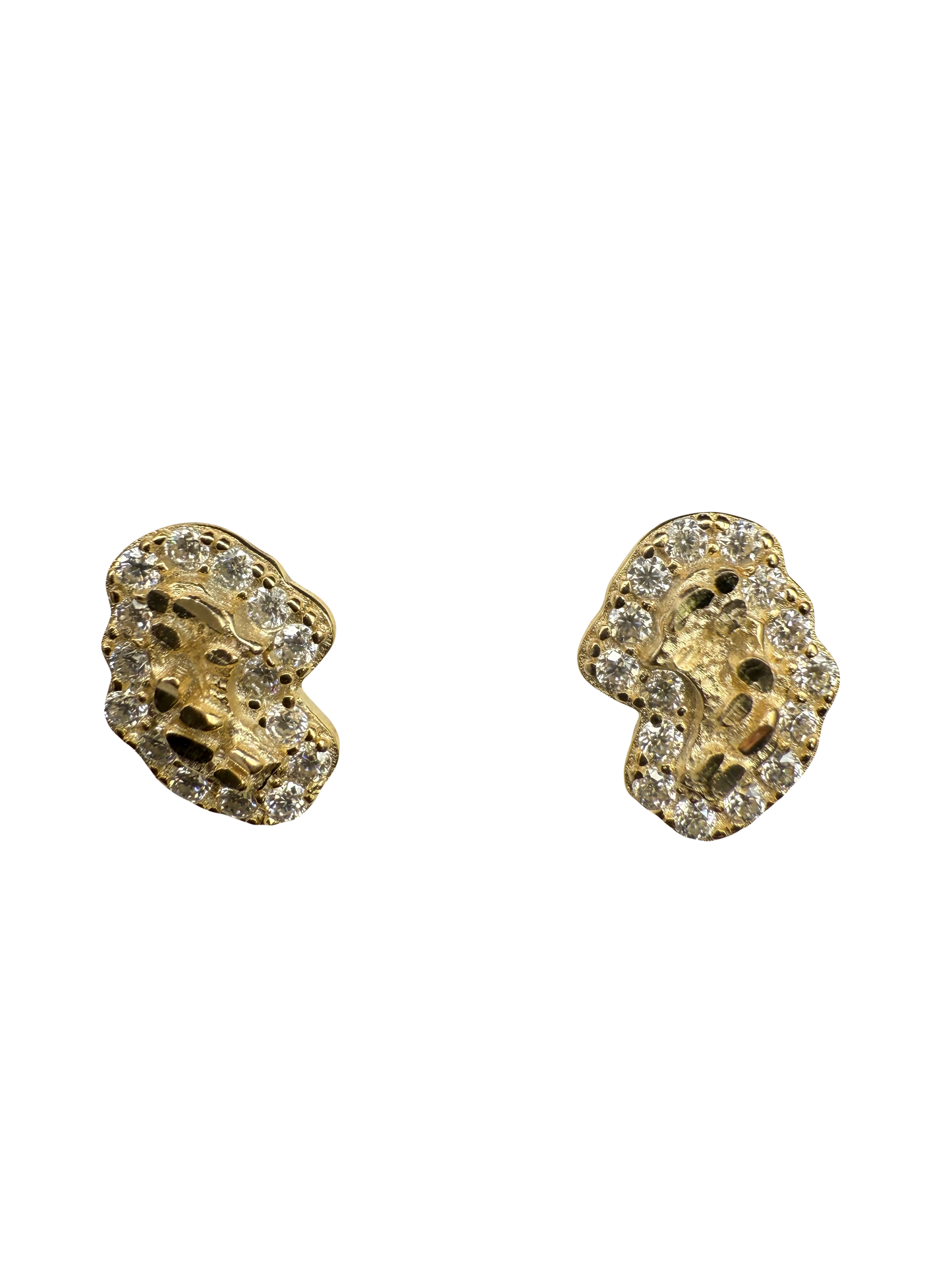 14K Gold Plated Sterling Silver + Moissanite Cluster Earrings