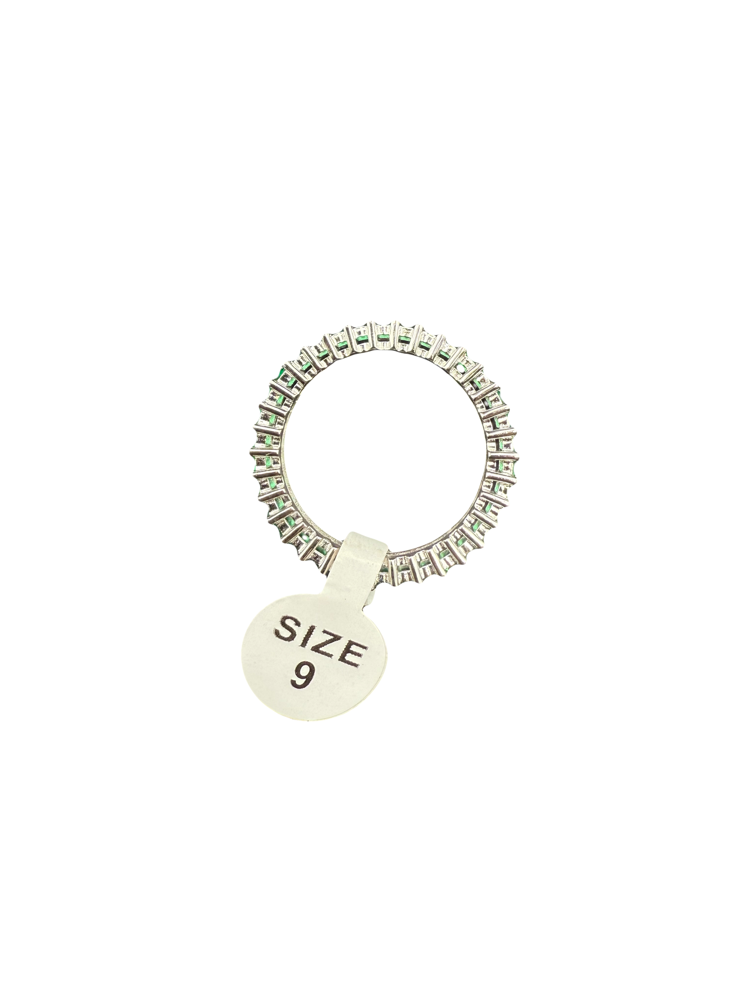 Sterling Silver Emerald CZ Ring