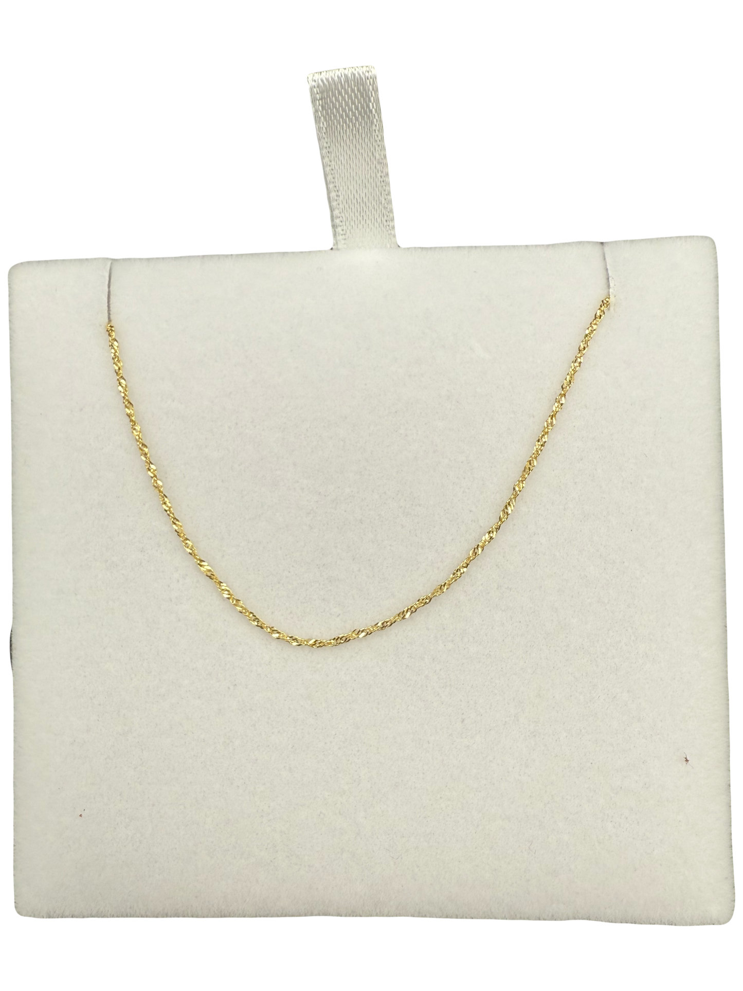 14K Solid Gold Singapore Rope Bracelet