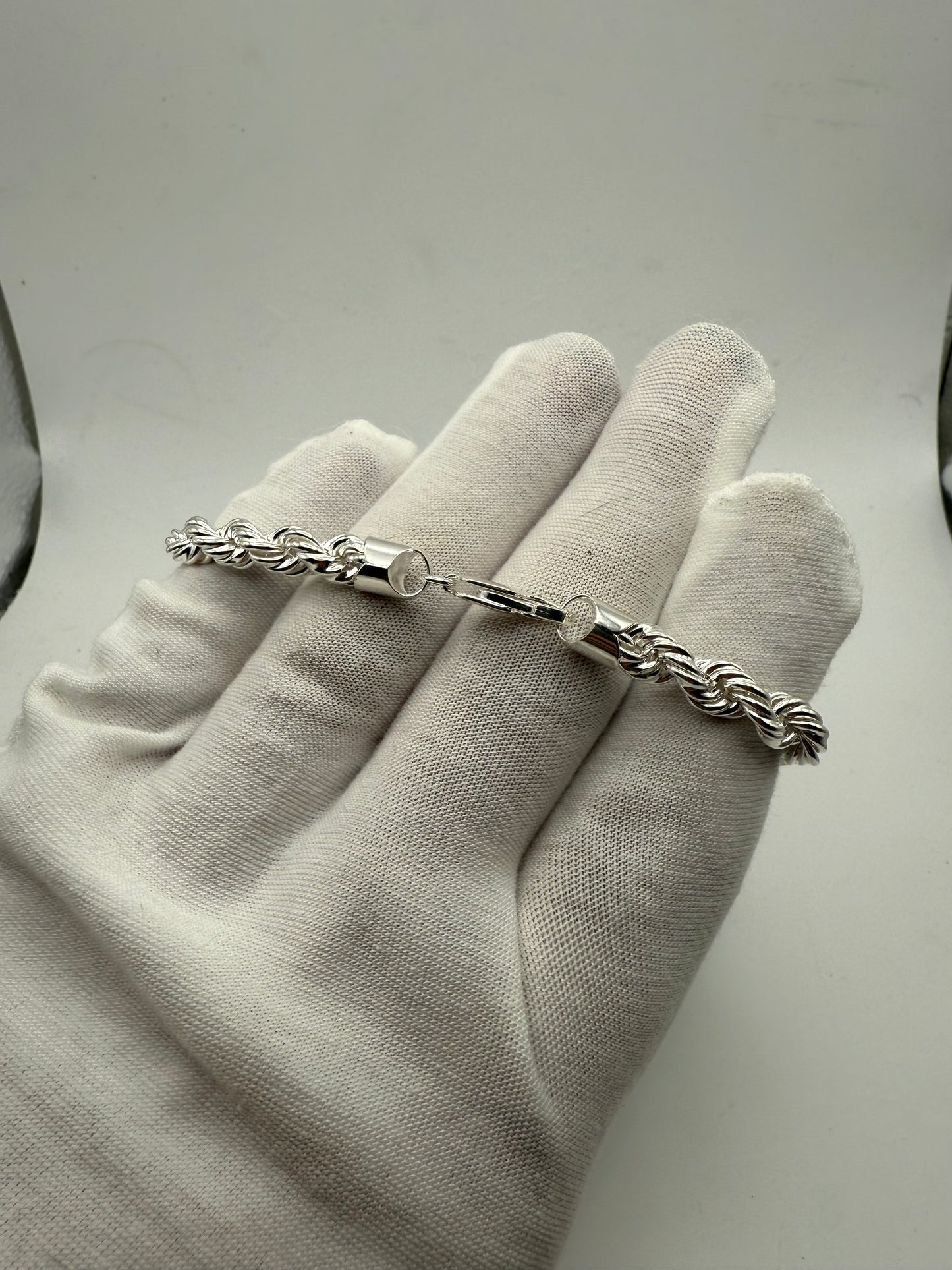 6mm Sterling Silver Rope Bracelet