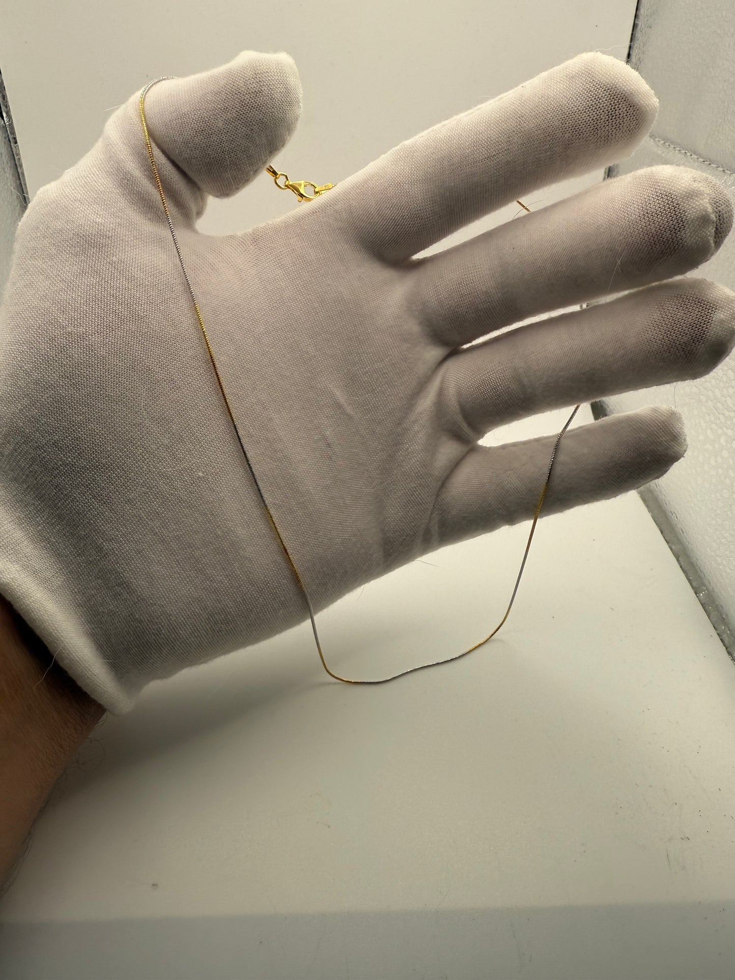 1.5mm Tri-Gold Plated Sterling Silver Cord Chain