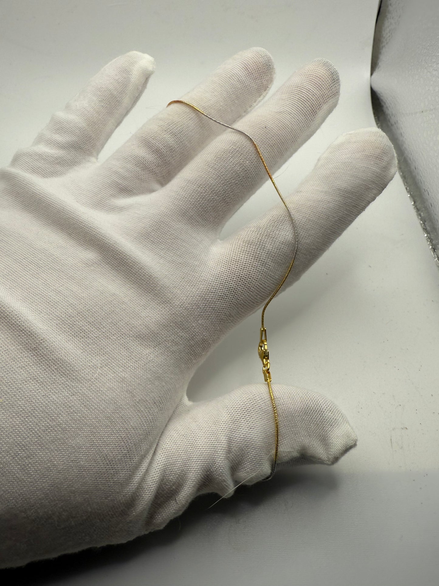 1.5mm Tri-Gold Plated Sterling Silver Cord Chain