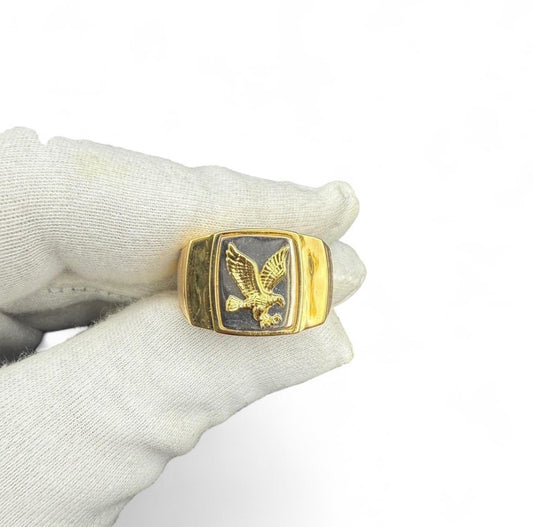 14K Gold Plated Sterling Silver Eagle Ring
