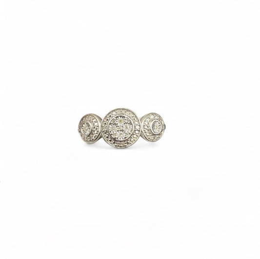 Sterling Silver + Natural Diamond Ring