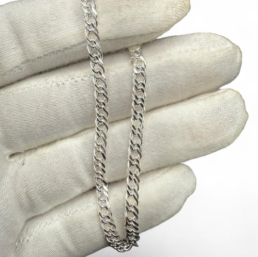 8” Sterling Silver Double Rombo Bracelet
