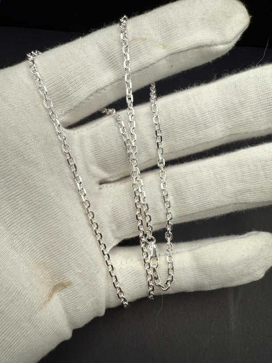20” Diamond Cut Sterling Silver Anchor Chain