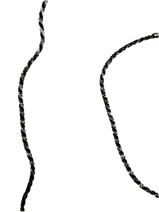 Sterling Silver Black Rhodium Twisted Rock Necklace + Bracelet Set
