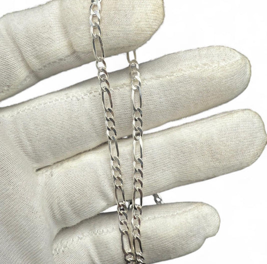 20” Sterling Silver Figaro Chain Necklace