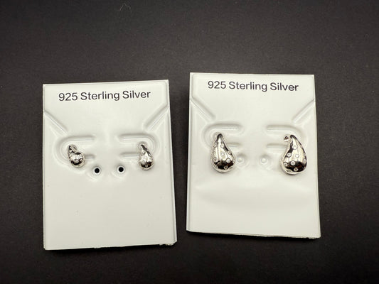 Two Pack Sterling Silver + Moissanite Water Drop Earrings