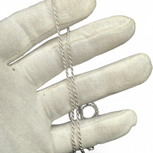 Sterling Silver Rope Chain Necklace