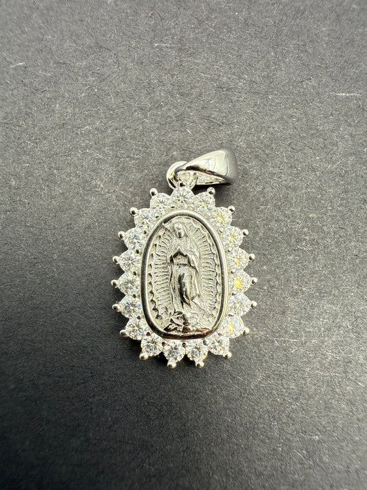 Sterling Silver + Moissanite Jesus Pendant