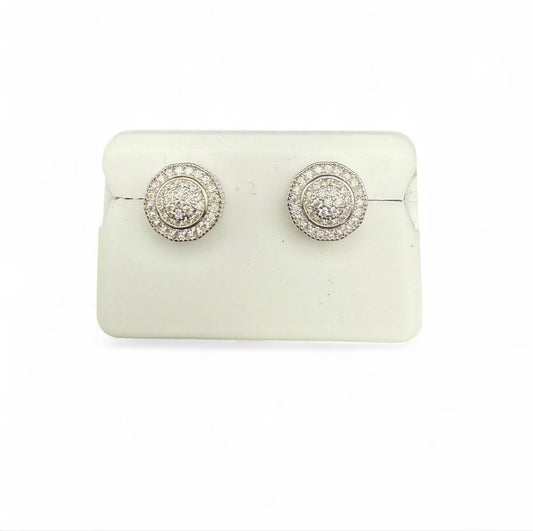 Sterling Silver + Moissanite Stud Earrings